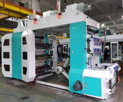 Flexographic de Drukmachine zich van de buis wikkelt af de Plastic Film met Dubbel en het Dubbel windt opnieuw op leverancier