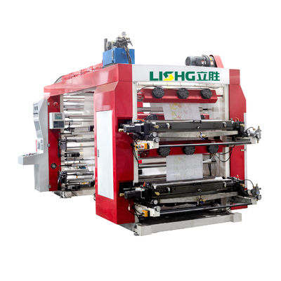 6color stapeltype wikkelt af Flexographic Drukmachine zich met Dubbel en het Dubbel windt opnieuw op leverancier